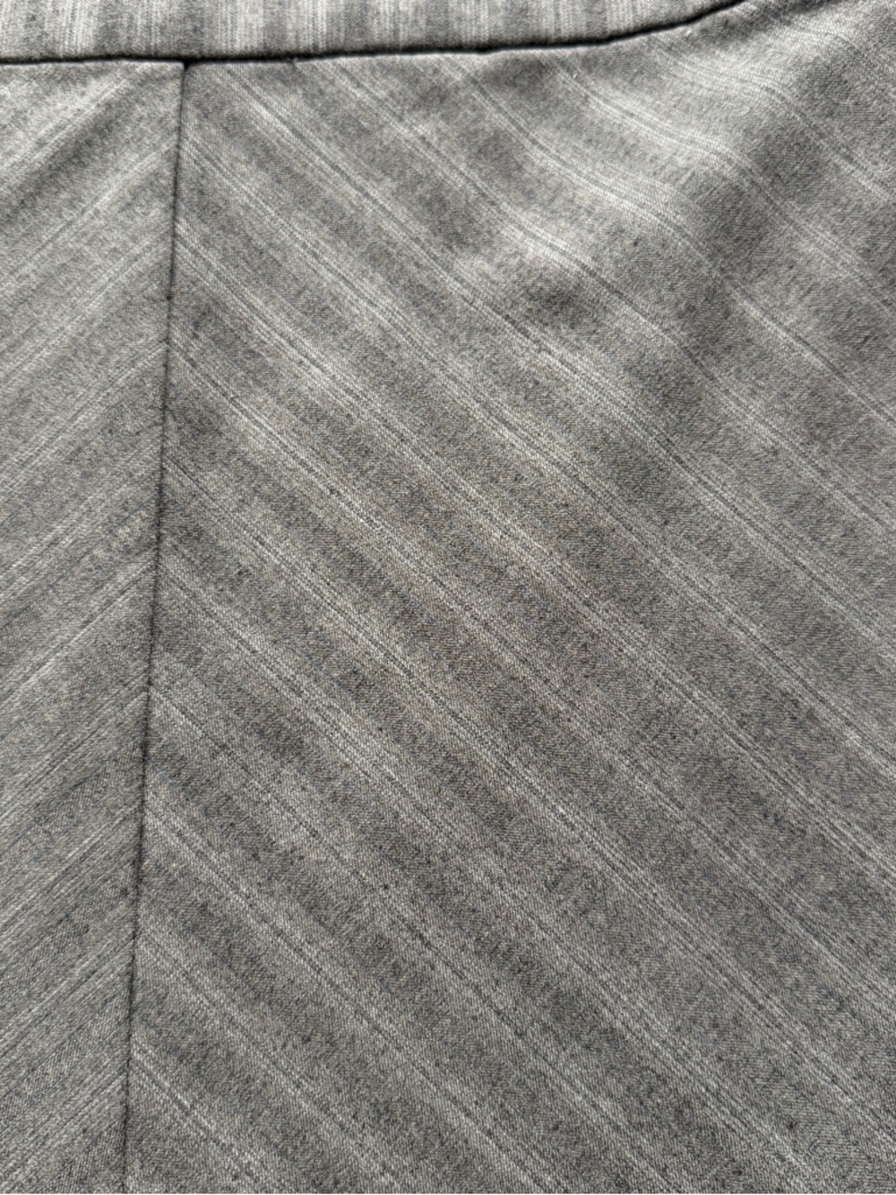 2000s Dynamite Grey and Blue Pinstriped Low Rise Midi Skirt - Picture 5 of 10